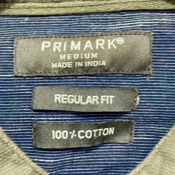 Primary 100% cotton army green button down shirt size medium - Picture 2 of 6